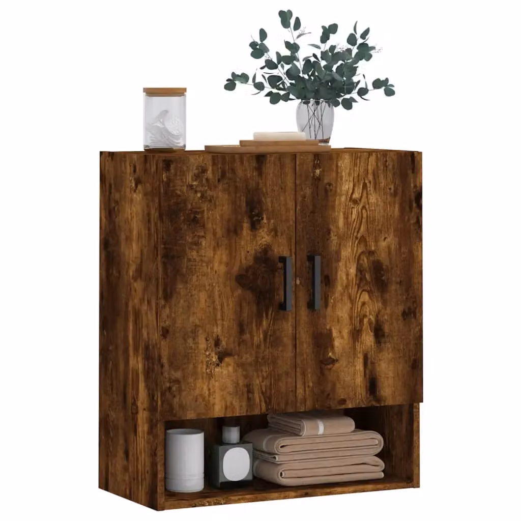 Berkfield Home Wall Cabinet in Smoked Oak Brown, W/D/H: 60 x 31 x 70 cm – 3