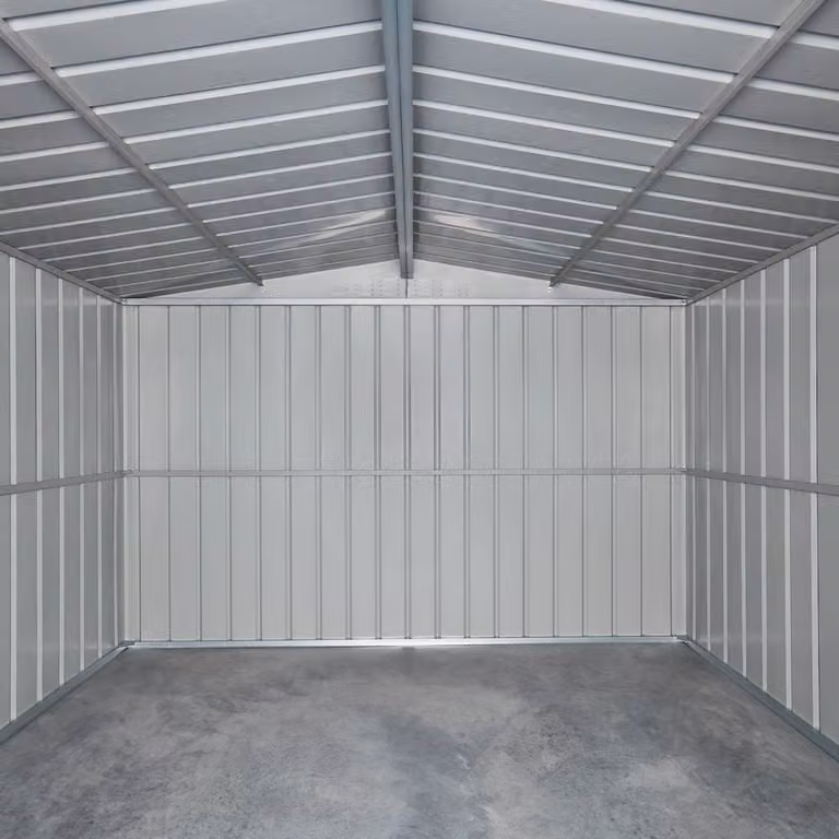 Mercia Global Apex Galvanised Steel Garden Shed in Green, W308 x D372 x H203 cm