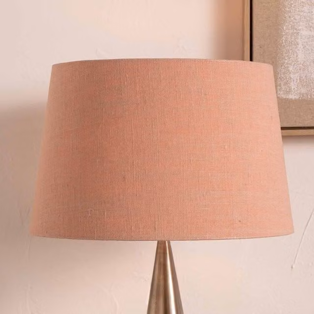 Ruma Pink Linen Tapered Lampshade for Floor Lamps, Diameter: 50.8 cm – 1