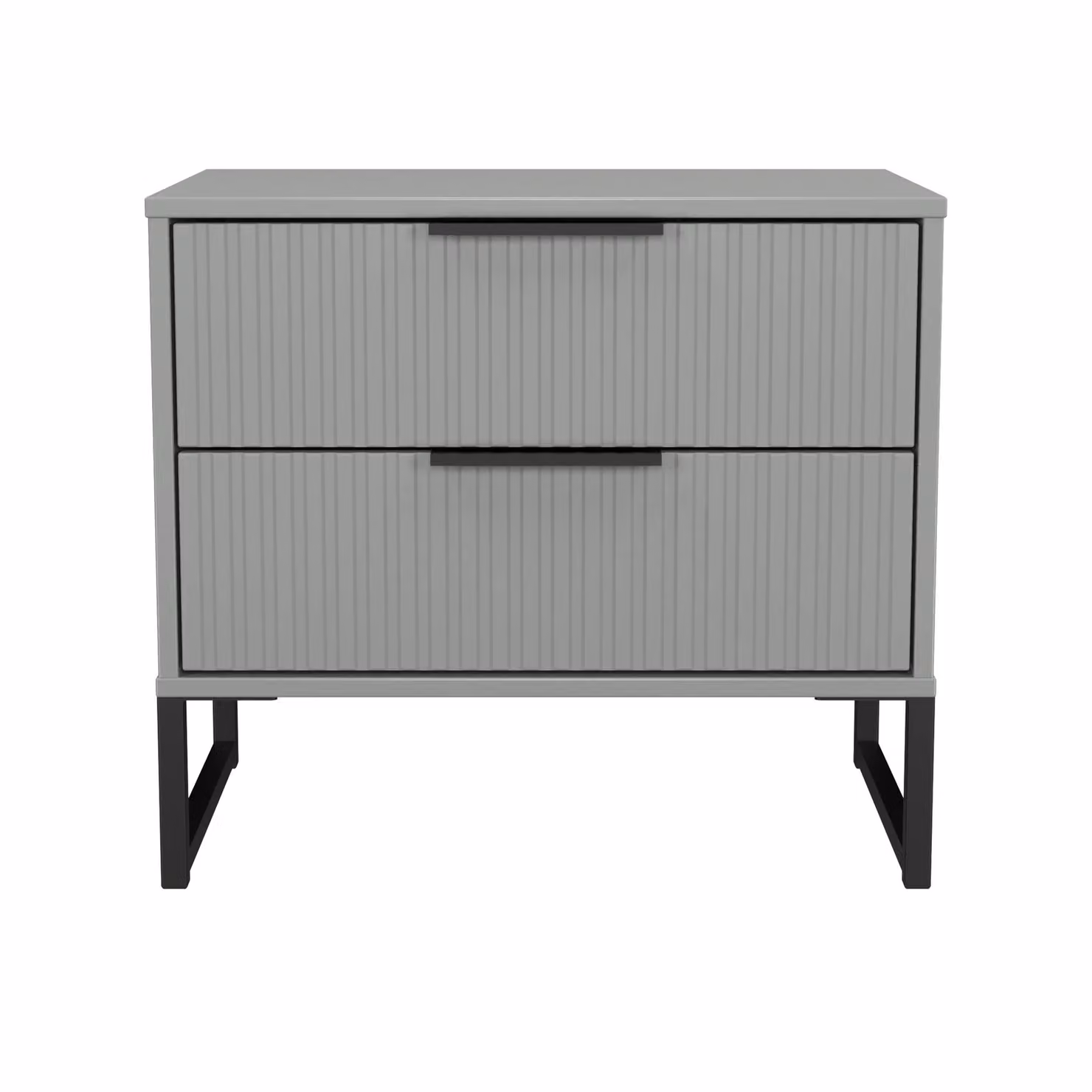 Menai 2 Drawer Side Table in Dark Grey – 2
