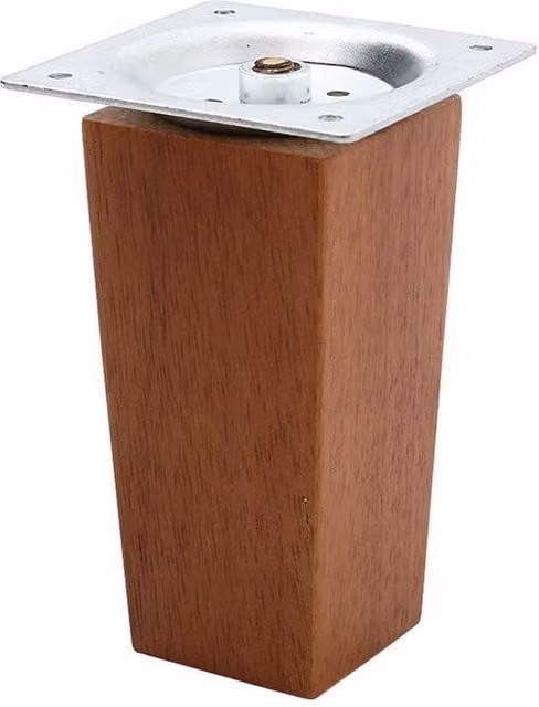 FLAVORA 4 Pack Tapered Square Oak Replacement Furniture Legs in Brown, H: 52 cm – 1