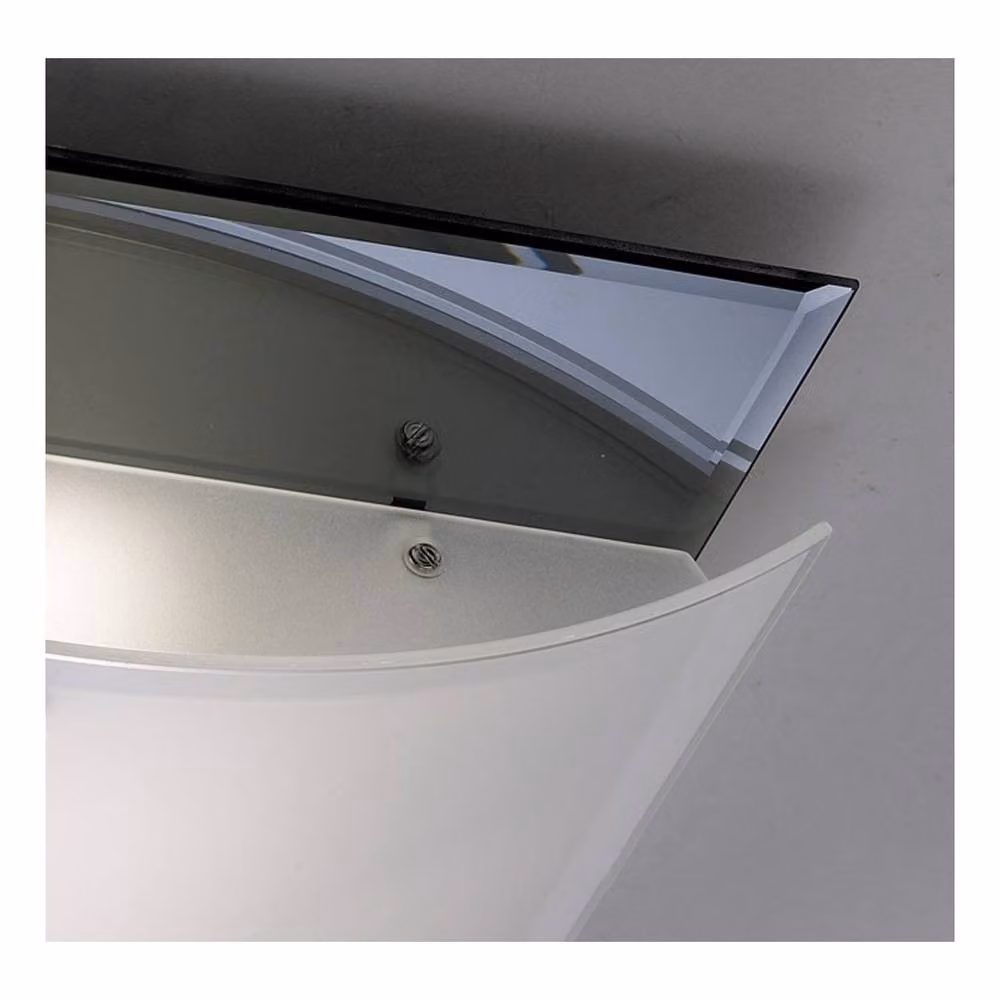 Netlighting Vito 2 Light Flush Ceiling Lamp in Polished Chrome and Grey Smoked Mirror Glass – 2