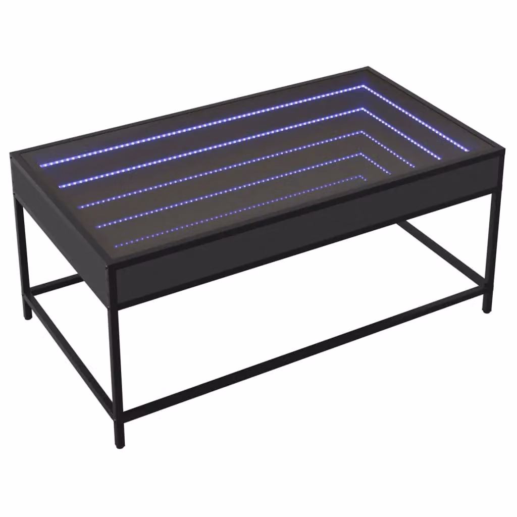 Berkfield Home Infinity LED Coffee Table in Black, W/D/H: 90 x 50 x 41 cm – 3