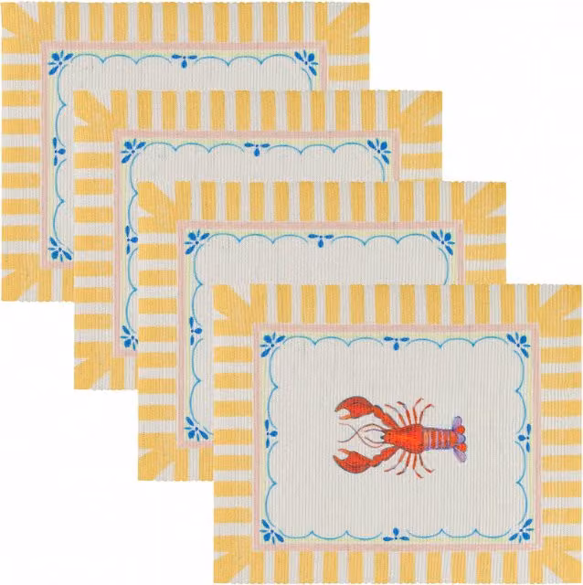 Make It A Home Multicolour Striped Maritime Indoor Outdoor Placemats, Set of 4