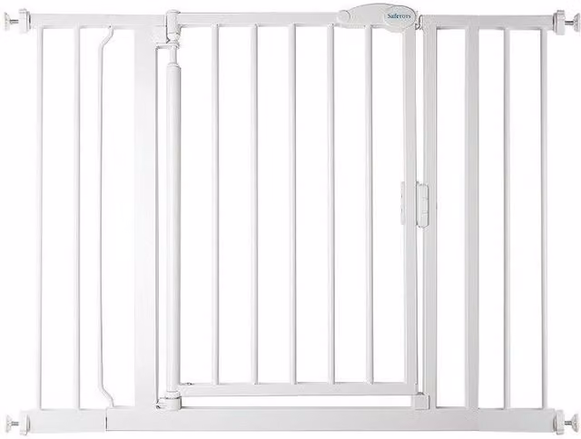 Safetots White Pressure Fit Self Closing Stair Gate