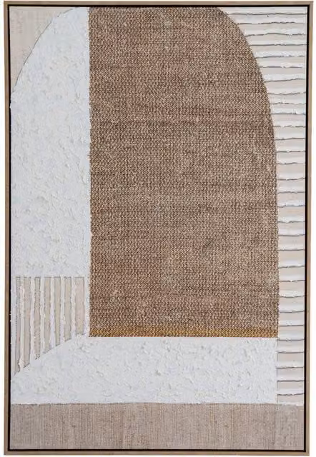 Lemon Pavilion Furniture and Decor Petra Hand Painted Abstract Canvas in Frame, Multi-Coloured, W: 80 cm, H: 120 cm – 1