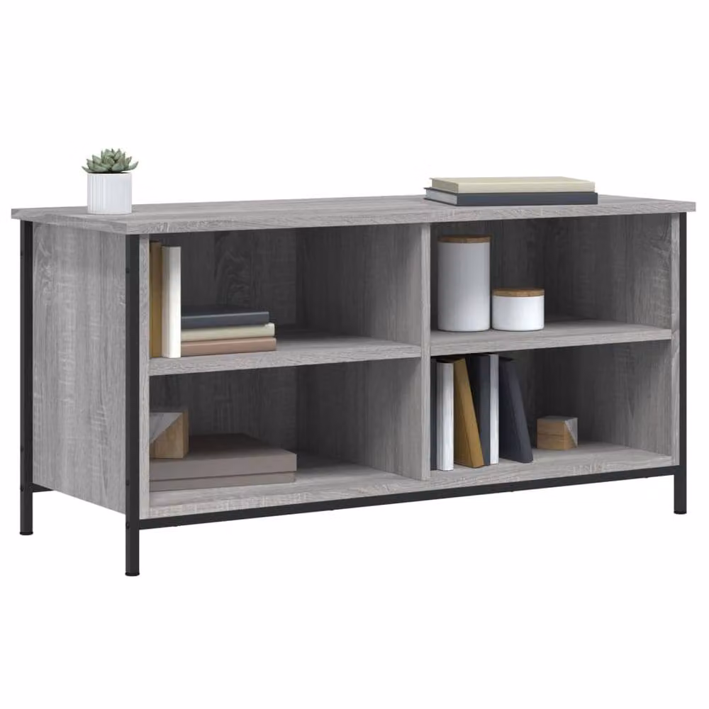 Berkfield Home Grey Sonoma TV Cabinet in Engineered Wood W/D/H: 100 x 40 x 50 cm – 3