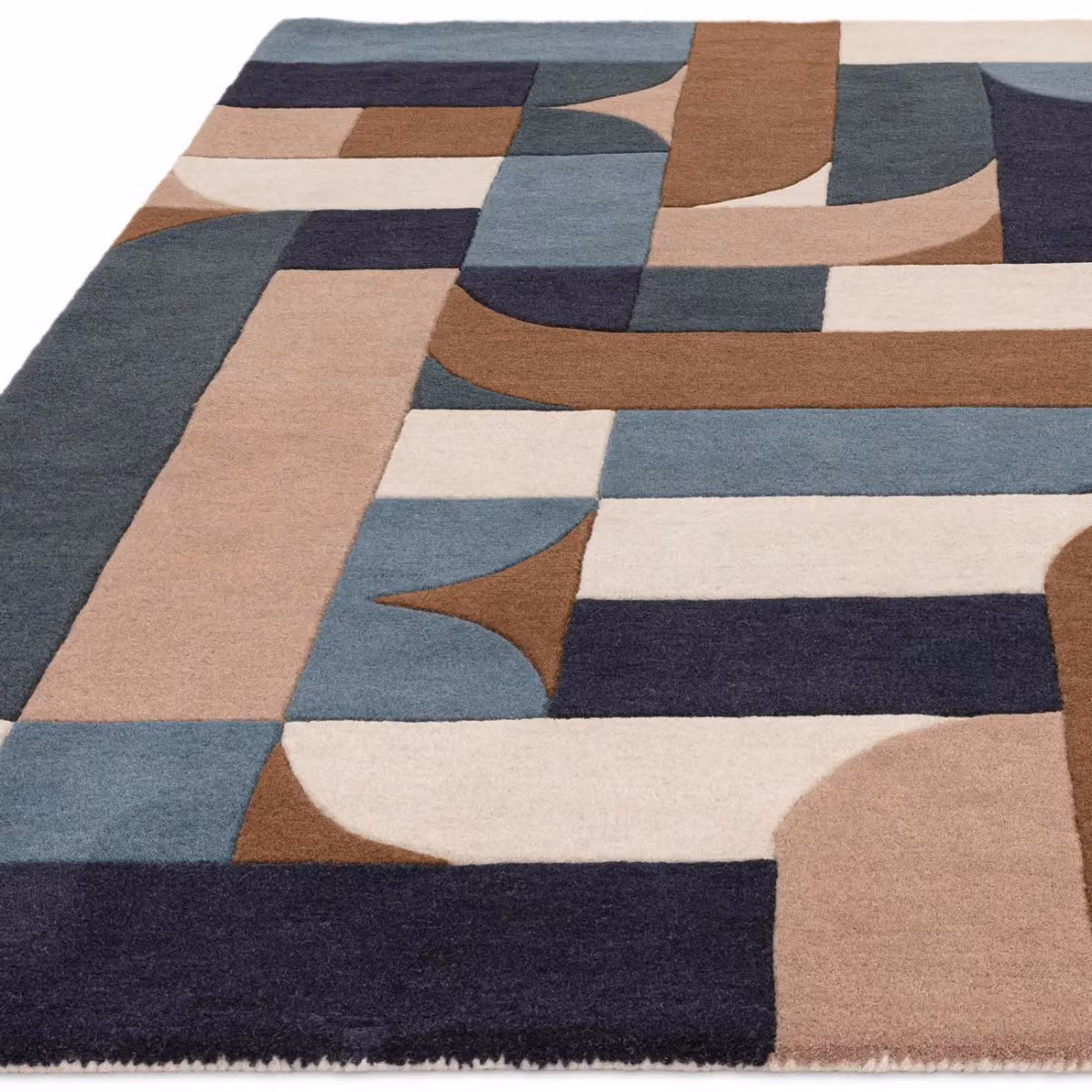 The Rug Shop UK Teal Handmade Modern Geometric Abstract Easy To Clean Area Rug W: 200 cm, D: 300 cm – 2