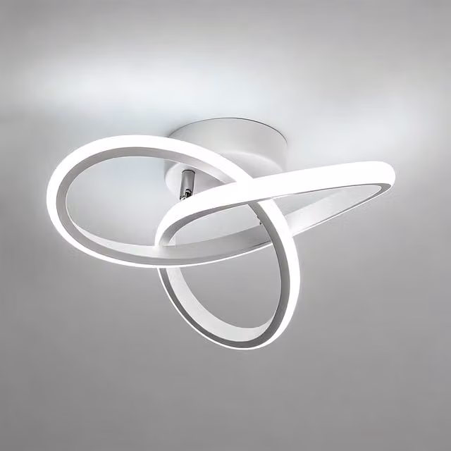 GOECO 22 W LED Ceiling Light in White with Warm White 3000 K, Diameter: 25 cm