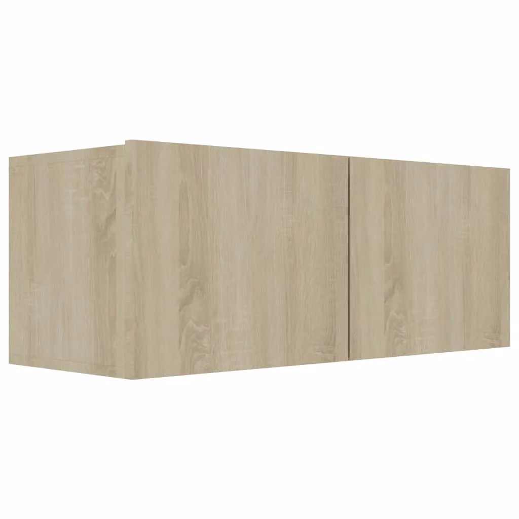 Berkfield Home Sonoma Oak TV Cabinet in Brown, W/D/H: 80 x 30 x 30 cm – 1
