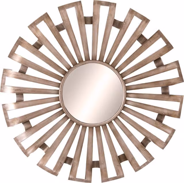 KDMK Celestial Burst Antique Silver Sunburst Wall Mirror