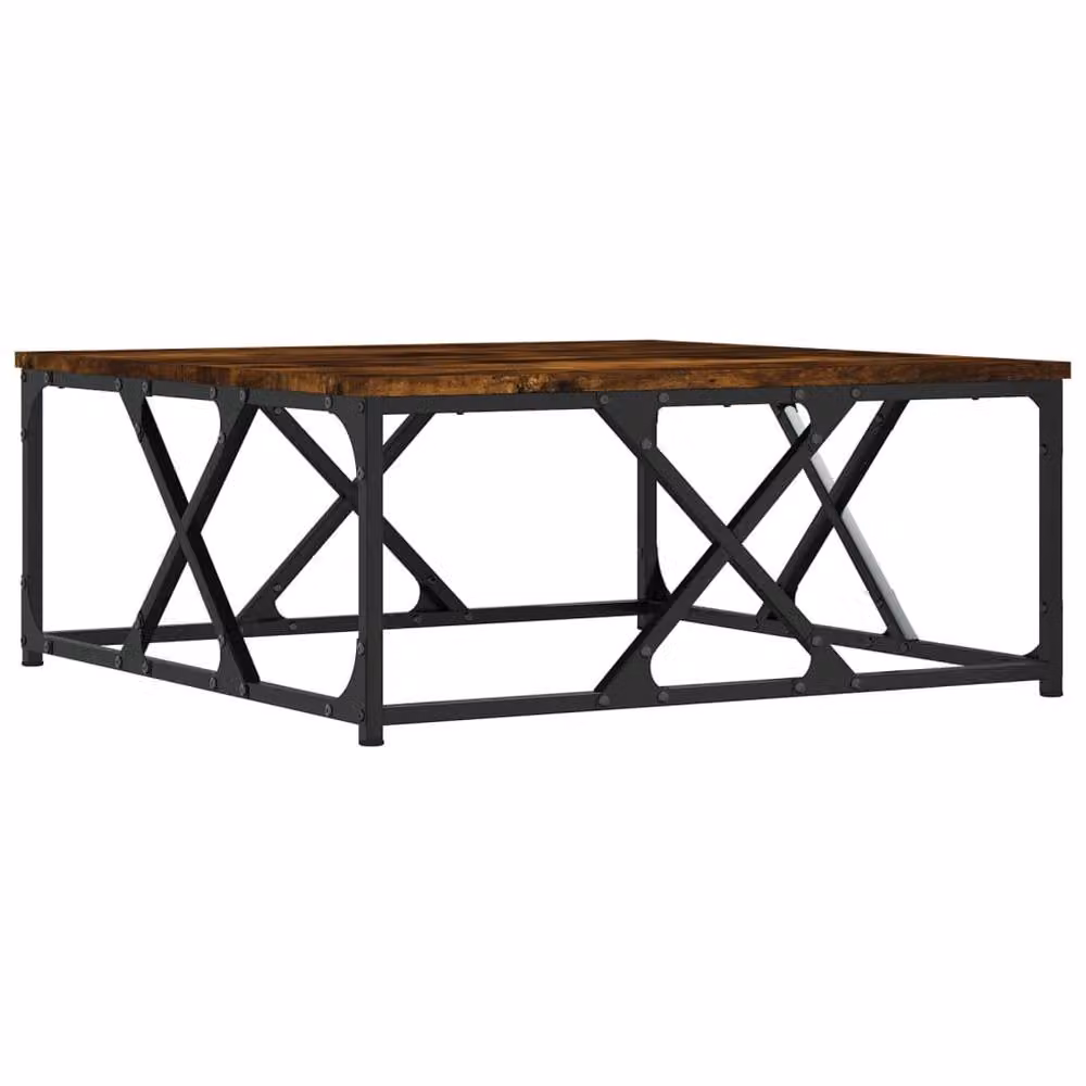 Berkfield Home Decorative Coffee Table in Smoked Oak Brown, W/D/H: 70 x 70 x 30 cm – 3