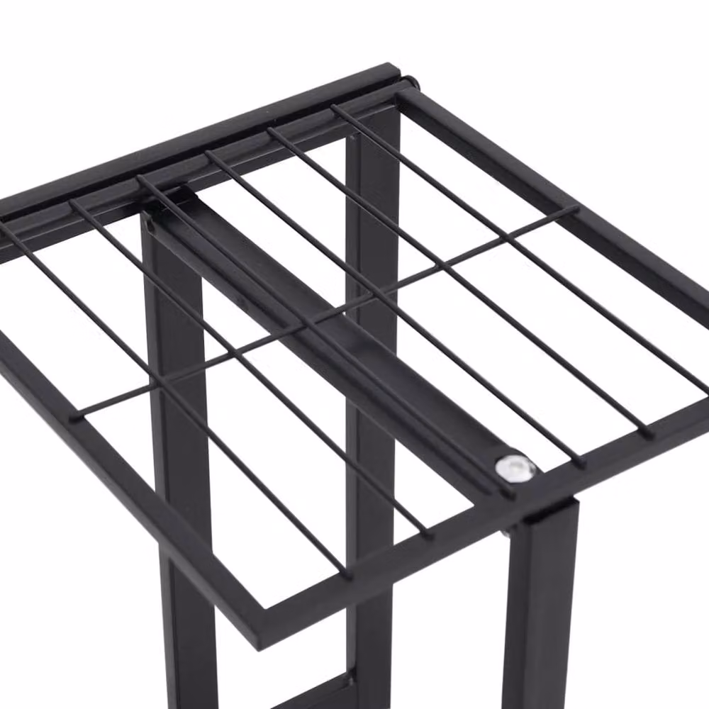 Berkfield Home 5-Tier Decorative Metal Flower Stand, Black, W/D/H: 43 x 22 x 98 cm – 3