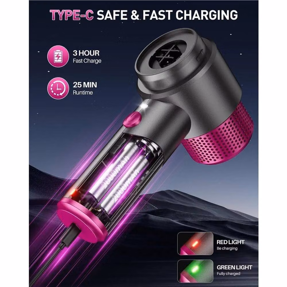 SPETLEK Rechargeable Handheld Vacuum with 7 Nozzles in Grey – 4