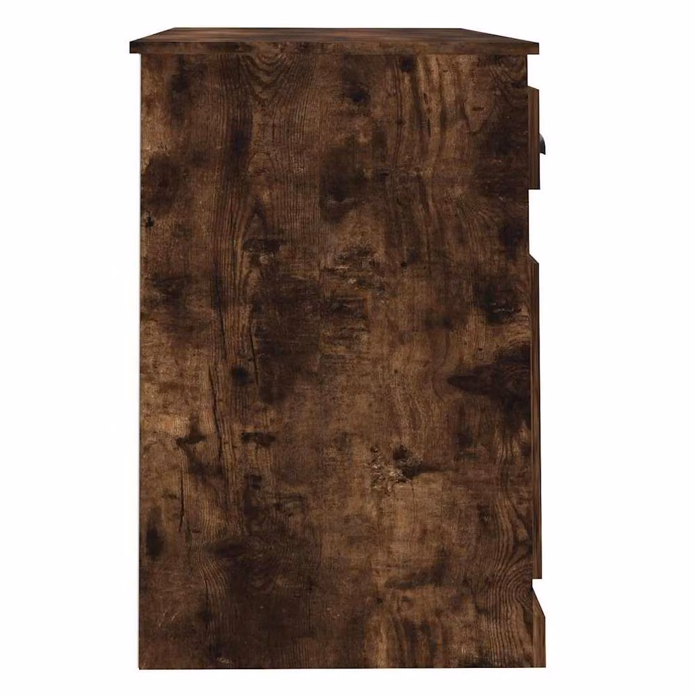 Berkfield Home Modern Computer Desk in Smoked Oak Brown, W/D/H: 115 x 50 x 75 cm – 4