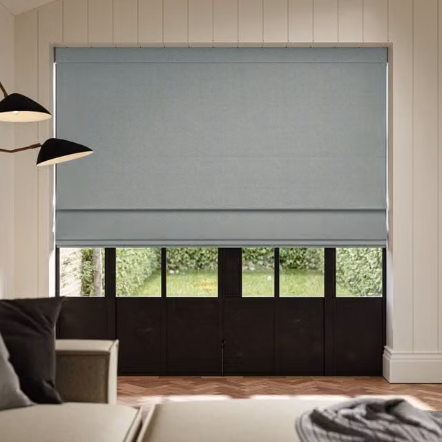 Ante Decor Fortress No Joins Dimout Made To Measure Roman Blind in Grey Fog