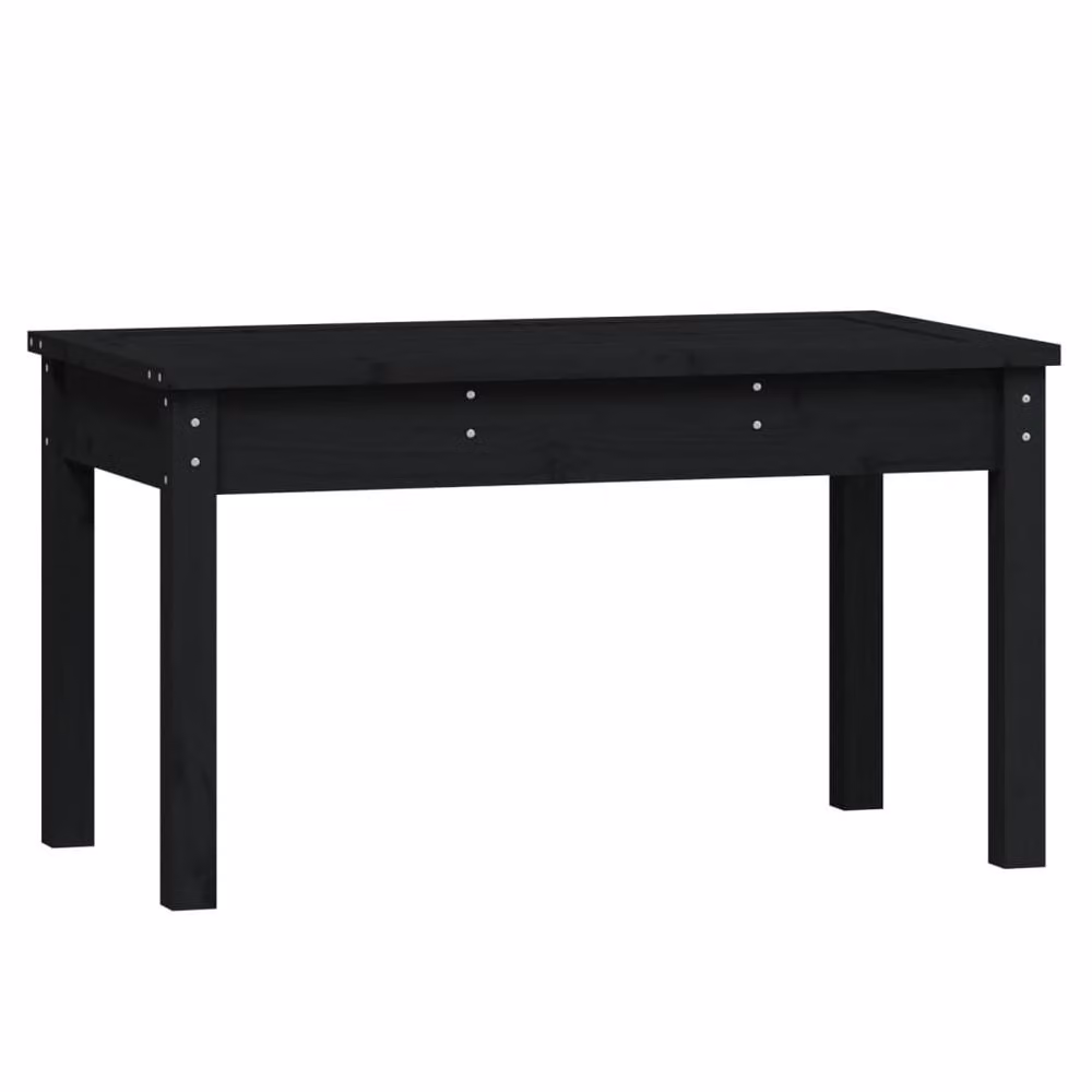 Berkfield Home Beautiful Black Solid Wood Pine Garden Bench W/D/H: 80 x 44 x 45 cm – 2