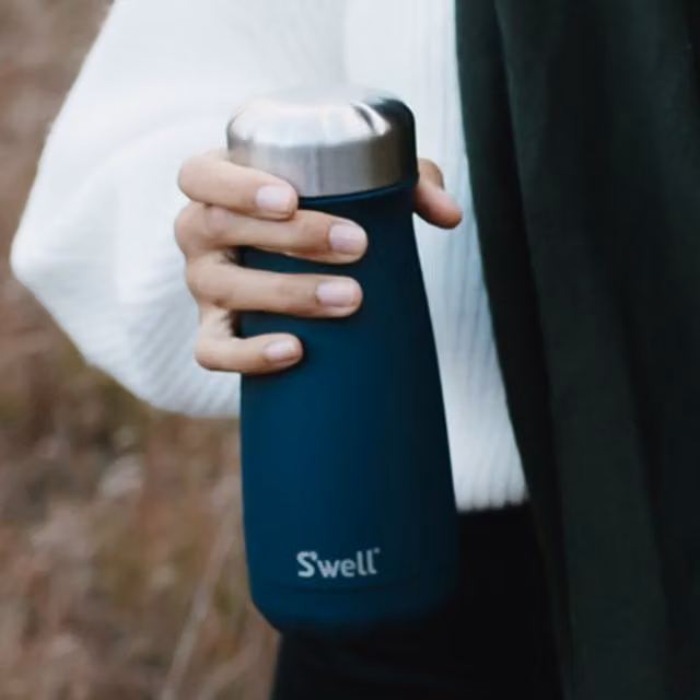 S'well Azurite Traveler Stainless Steel Mug, Blue, 470ml