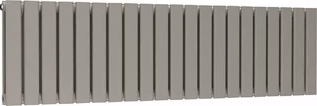 Lux Heat Flat Horizontal Double Radiator in Grey, W: 147 cm, H: 40 cm