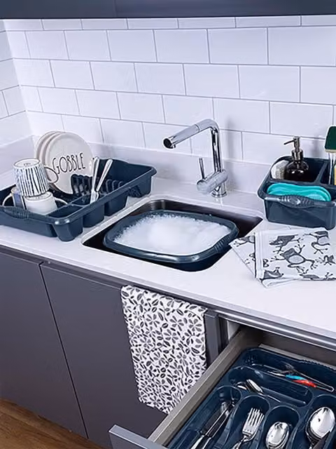 Wham Casa 4 Piece Plastic Kitchen Set in Blue