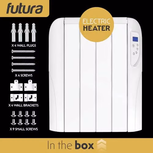 Futura 1000W White Wall Mounted Convector Electric Panel Heater with Timer and Frost Protection – 7