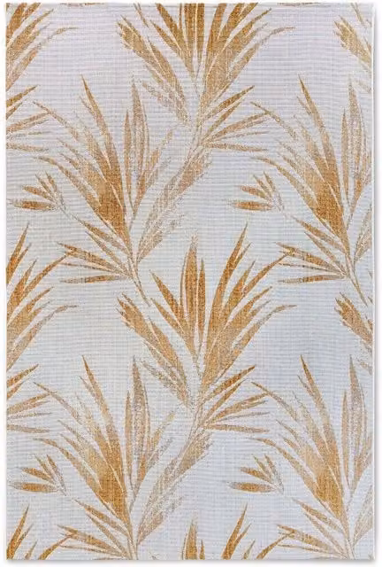 Villeroy & Boch 1767 Floral Flat Weave Indoor Outdoor Rug in Beige, W: 160 cm, D: 235 cm