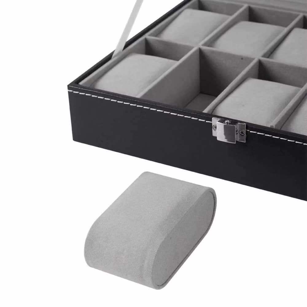 FORGEVIO Black Lockable 10 Grid Box with Transparent Glass and Metal Details – 3
