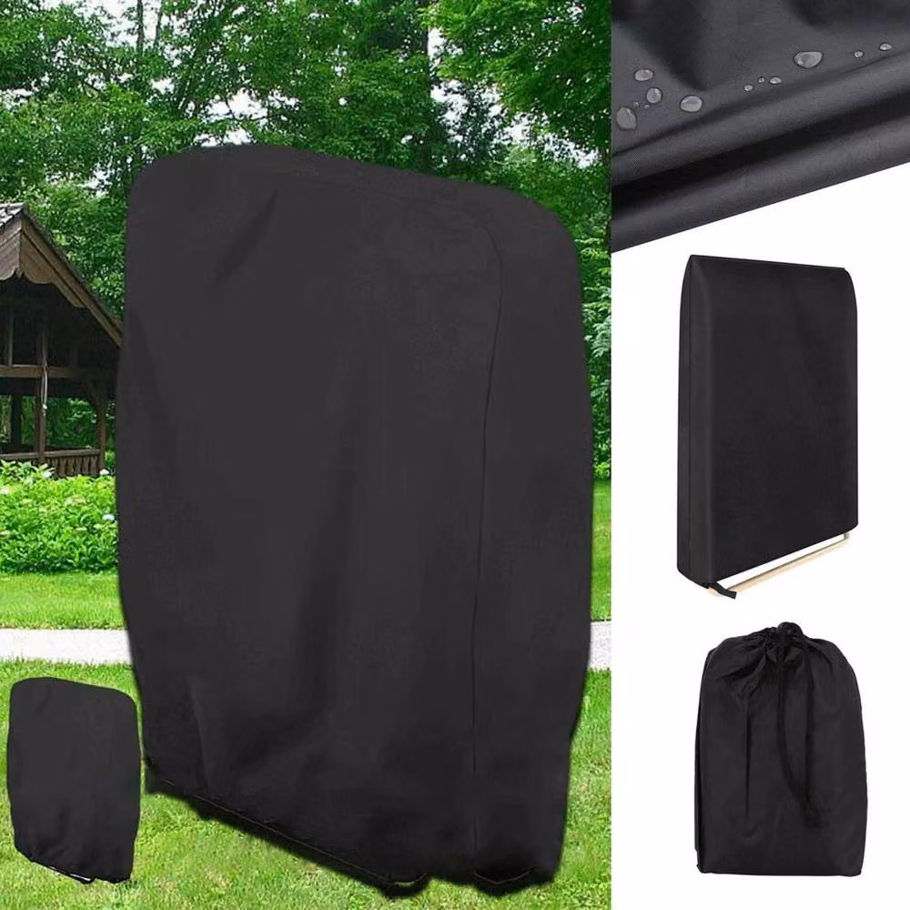 PAWNORA Water Repellent Black Polyester Folding Garden Dining Chair Covers – 4