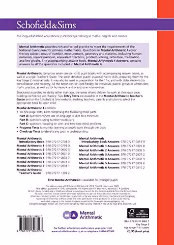 Schofield & Sims Mental Arithmetic 4: Arithmetic, Number Vocabulary and Problem Solving for Year 5, Ages 9-10 – 2