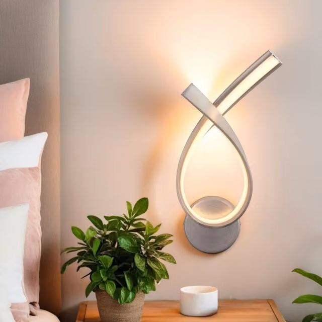 Pagazzi Jetta Dimmable LED Up and Down Wall Light in Silver