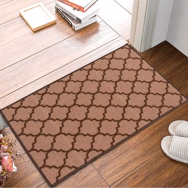 Smart Living Trellis Heavy Duty Non Slip Machine Washable Hallway and Kitchen Door Mat, Beige, W: 67 cm, L: 220 cm
