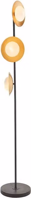 Loops Freestanding Floor Lamp in Gold, Bronze and Transparent Glass, Height: 156 cm – 1