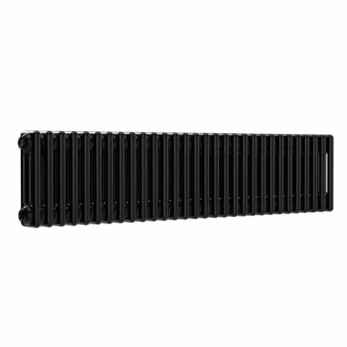 Lux Heat Black Horizontal 3 Column Traditional Radiator, H 30 cm x W 137 cm – 2