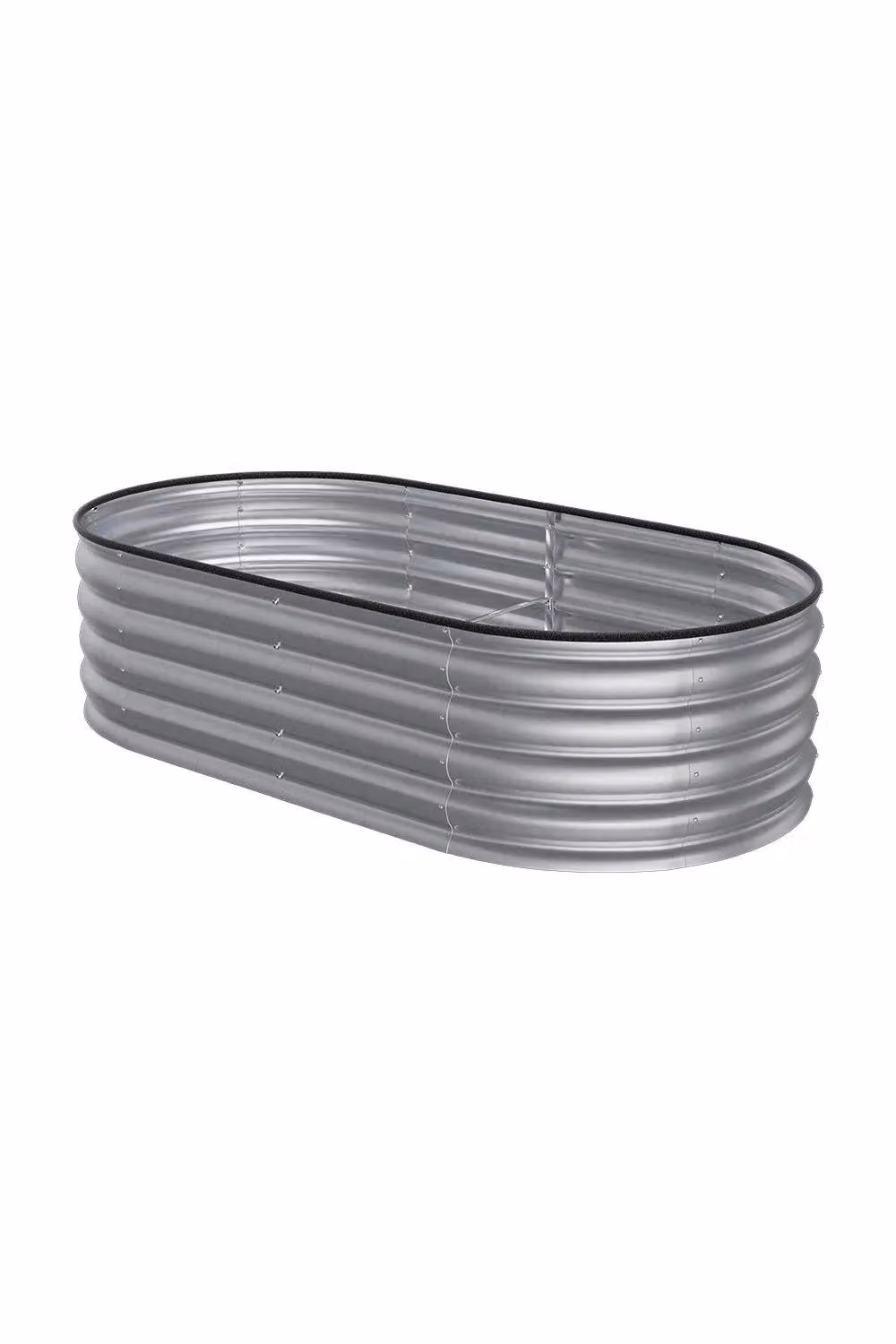 Garden Sanctuary Galvanised Steel Raised Garden Bed in Silver, W/D/H: 80 x 42 x 80 cm – 2