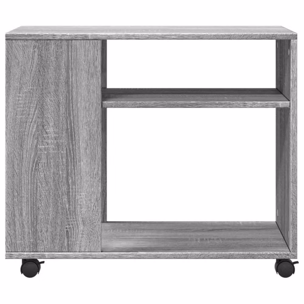 Berkfield Home Side Table with Wheels in Grey Sonoma, W/D/H: 70 x 35 x 60 cm – 4