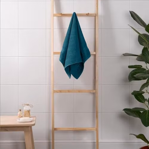 OHS 4 Pack of 100% Cotton Bathroom Hand Towels in Petrol Green – 6