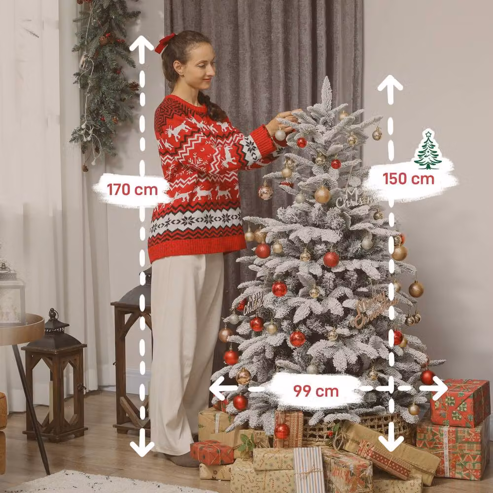 STILVORA 150 cm Green Christmas Tree with Hinged Branches – 4