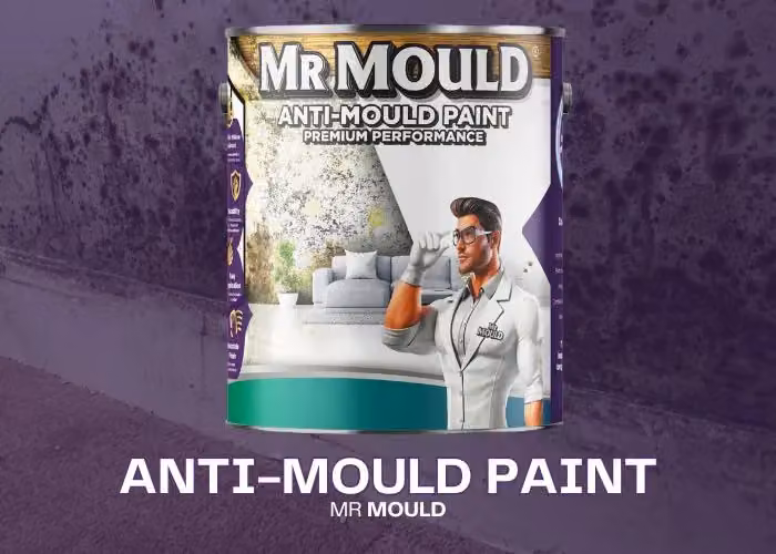MR MOULD Anti-Mould Paint for Interior Walls and Ceilings, Light Yellow, 5L – 2