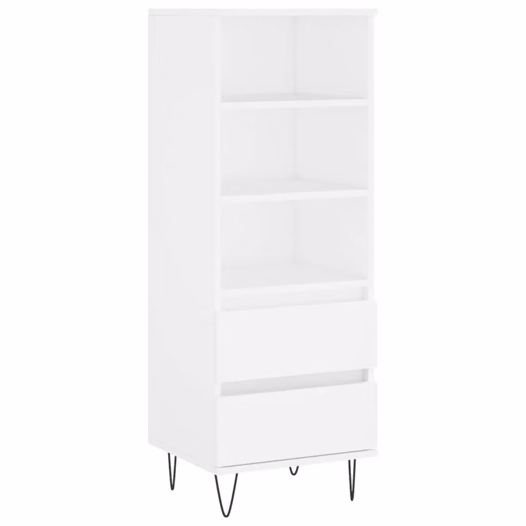 Berkfield Home White Highboard in Matt Engineered Wood, W/D/H: 40 x 36 x 110 cm – 2