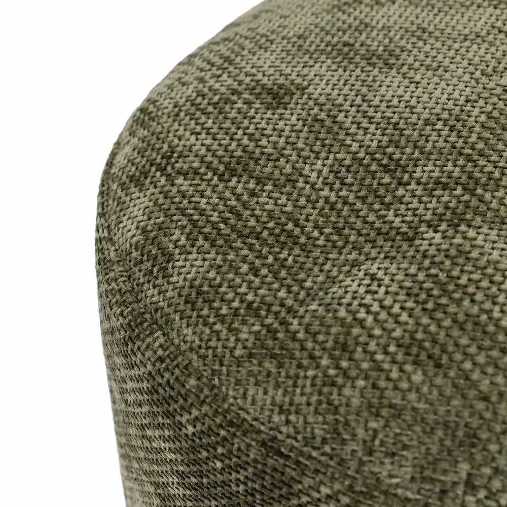 icon Milano Woven Chenille Footstool in Green – 3