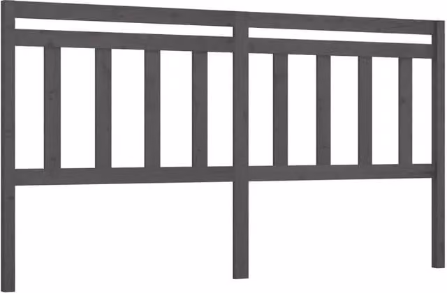 Berkfield Home Grey Rustic Solid Pine Wood Bed Headboard W/D/H: 206 x 4 x 100 cm – 1