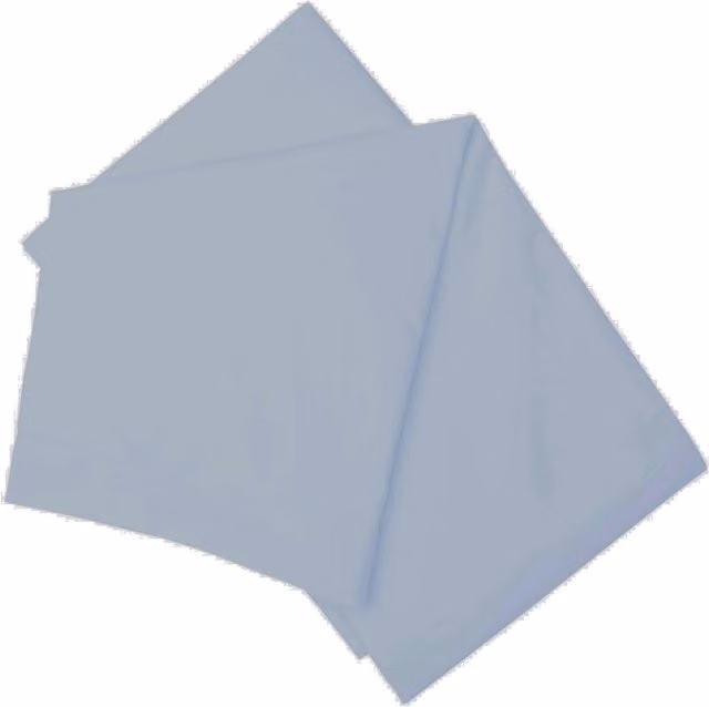 Belledorm Brushed Cotton Flannel Flat Sheet, Blue, W: 90 cm x L: 190 cm