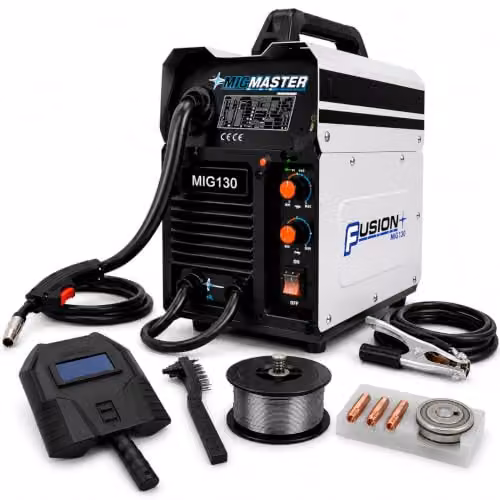 Autojack 130A Gasless MIG Welder 240V in White