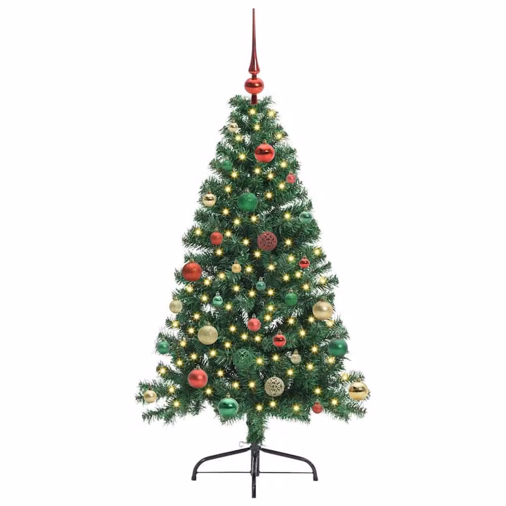 Berkfield Home Pre-lit Artificial Christmas Tree, Green, Height: 150 cm – 3
