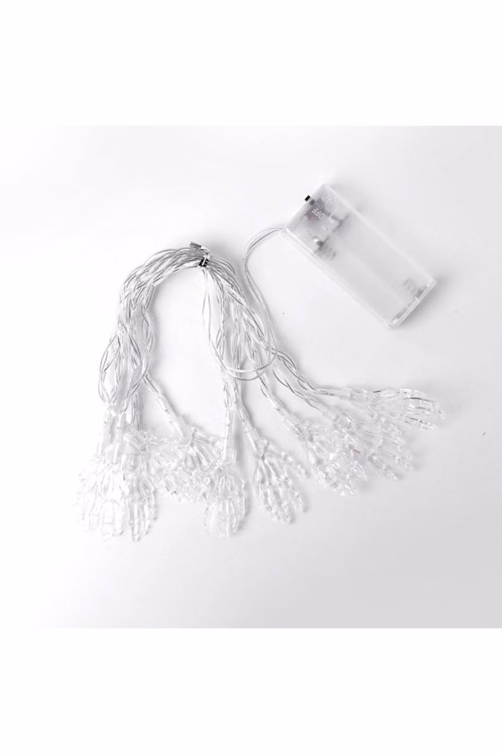 KDMD Halloween Crystal Skeleton LED String Lights, 10 LEDs, 2m, Transparent, IP44 – 4