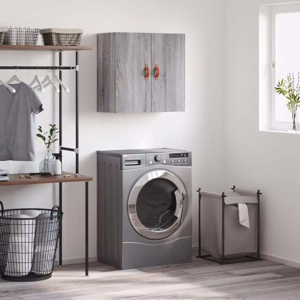 Berkfield Home Wall Mounted Cabinet in Grey Sonoma, W/D/H: 60 x 31 x 60 cm – 2