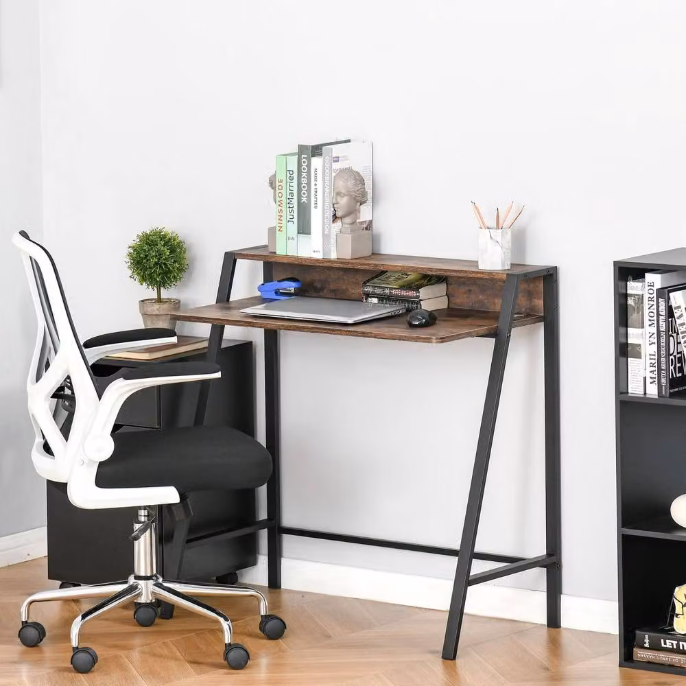 Wyld Haus Hala Compact Writing Desk in Rustic Brown, W/D/H: 85 x 45 x 45 cm – 3