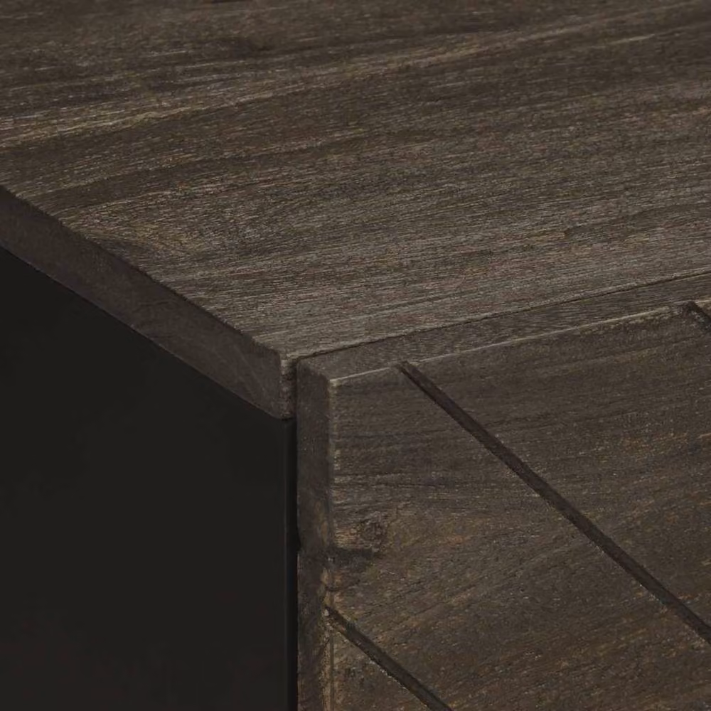 Berkfield Home Beautiful Black Mango Wood Bedside Cabinet W/D/H: 40 x 33 x 46 cm – 5