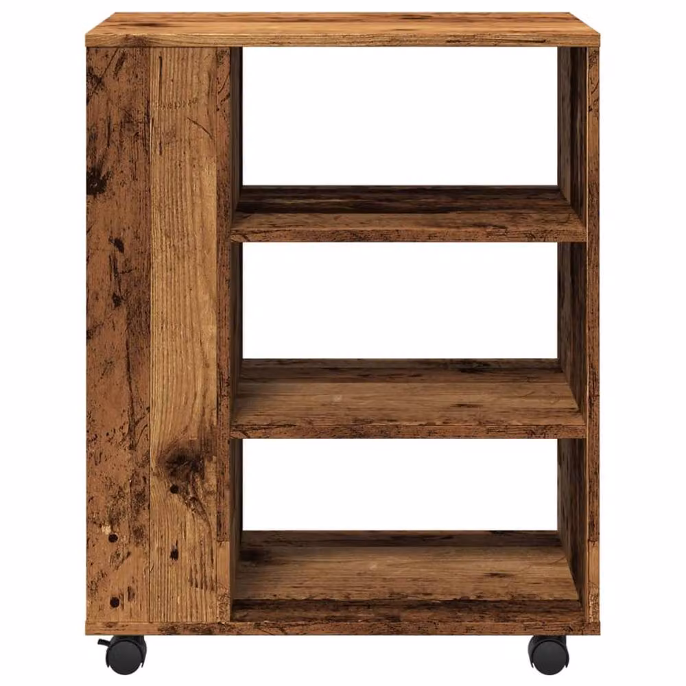 Berkfield Home Rolling Cabinet in Old Wood Brown, W/D/H: 60 x 35 x 75 cm – 4