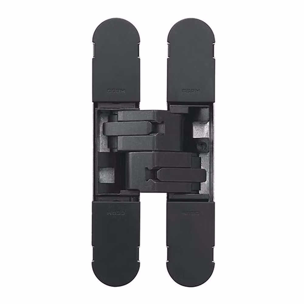 Loops Matt Black Concealed Medium Duty Hinge for Unrebated Doors, 134 x 24 mm – 2